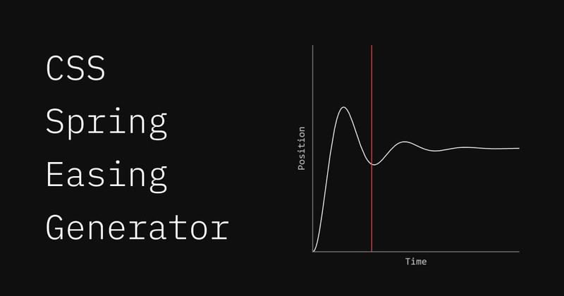 CSS Spring Easing Generator