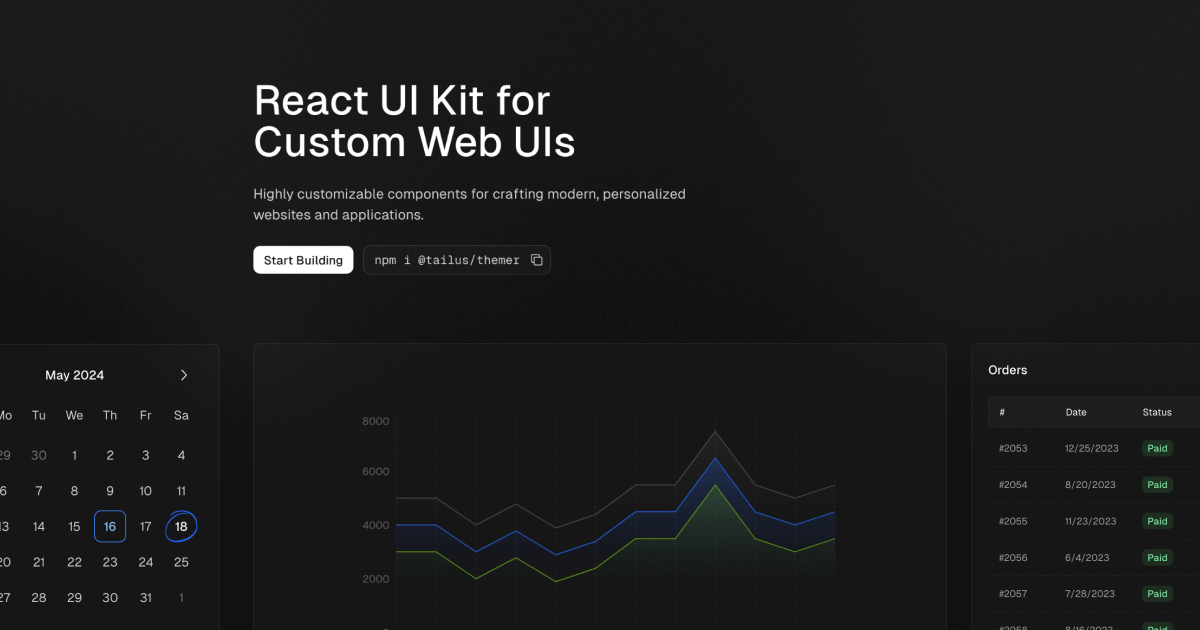 Tailus UI React