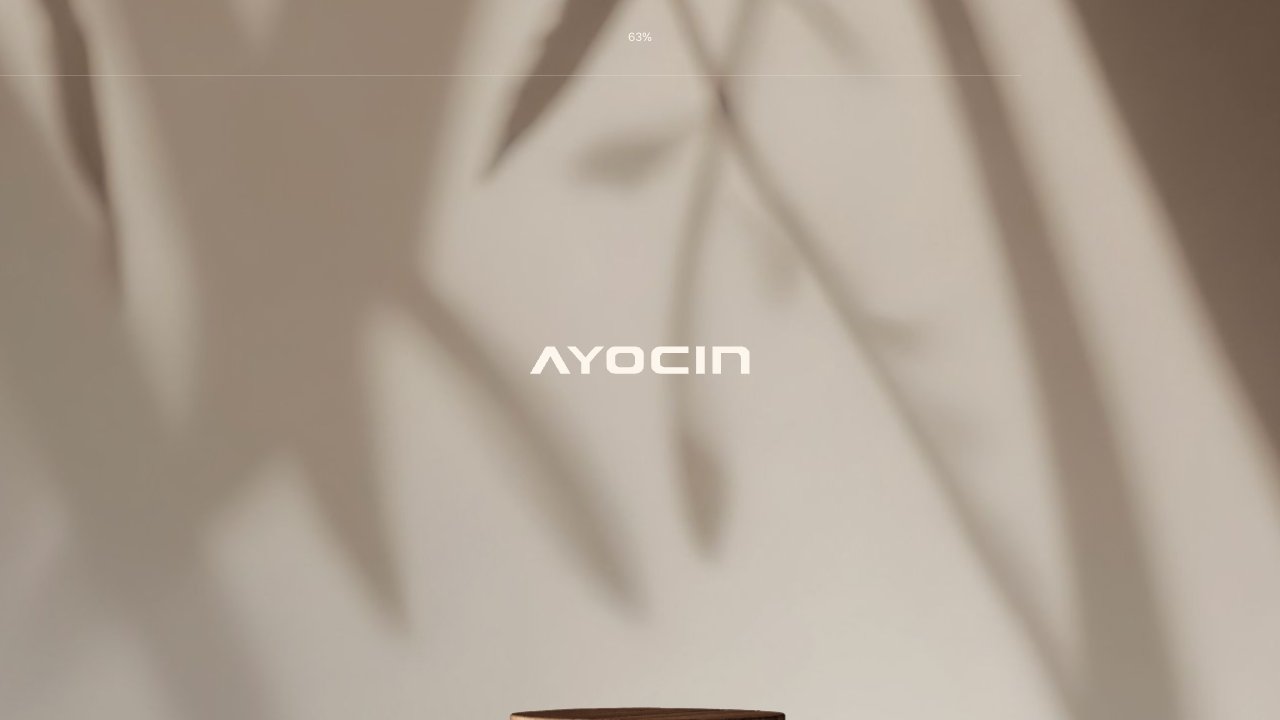 Screenshot of AYOCIN - Where design meets your well-being