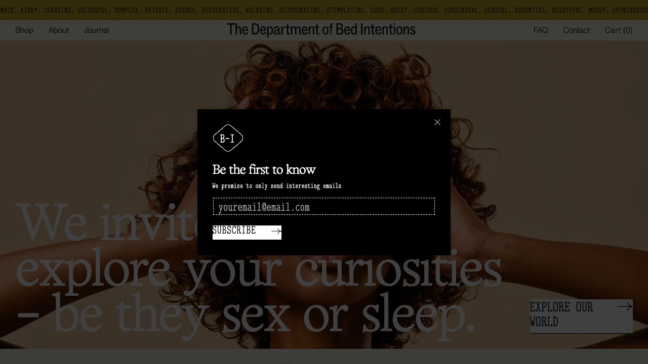 Screenshot of The departmen of bed intentions