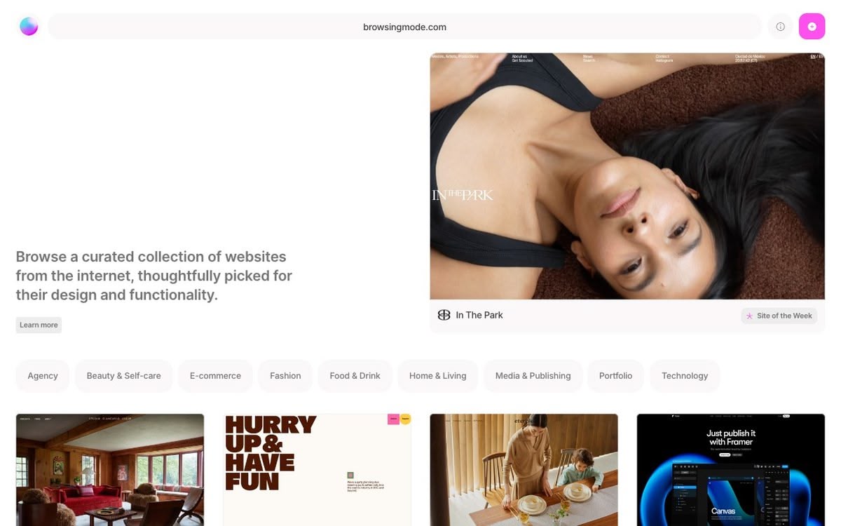 Screenshot of Browsing Mode