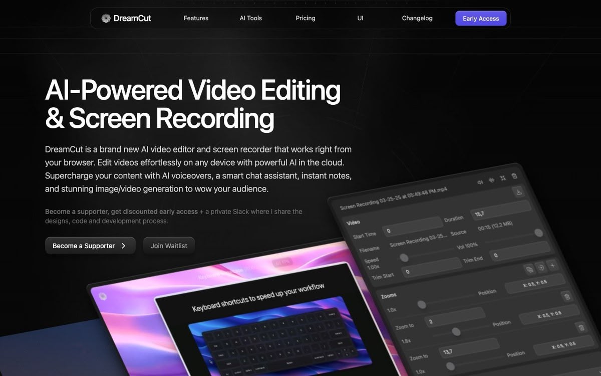 Screenshot of DreamCut