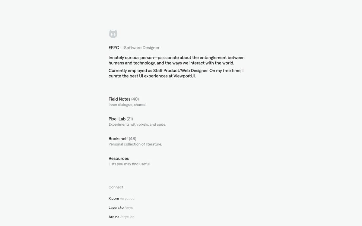 Screenshot of ERYC