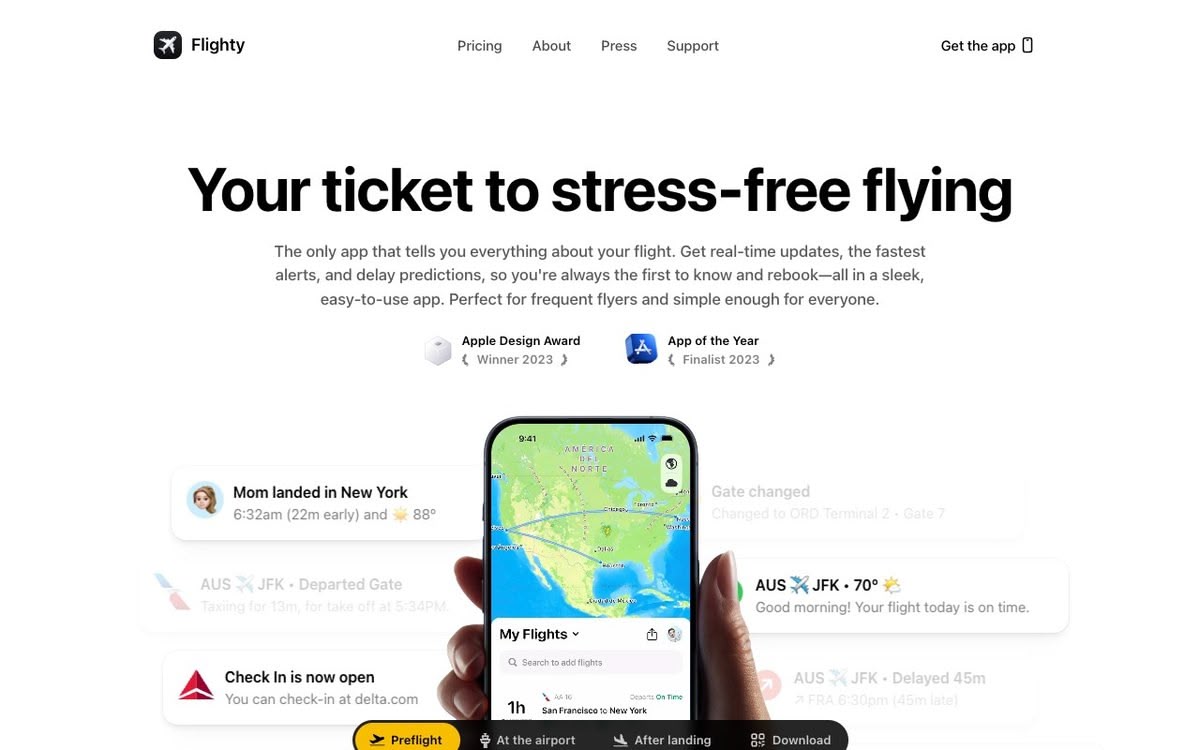 Screenshot of Flighty — A new way to track flights