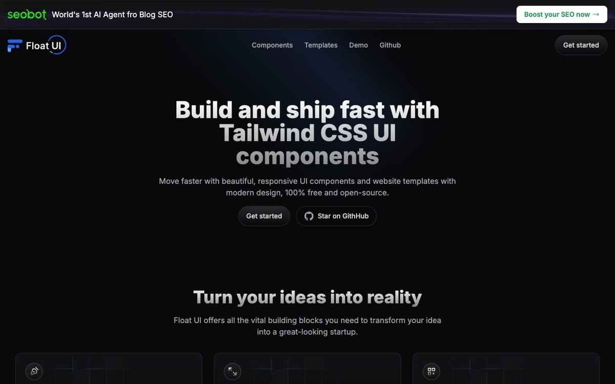 Screenshot of Float UI