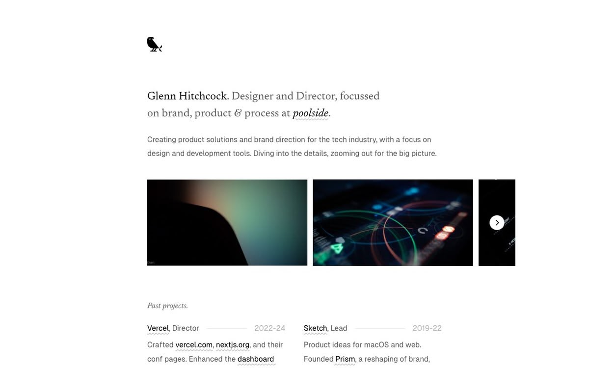 Screenshot of Glenn Hitchcock