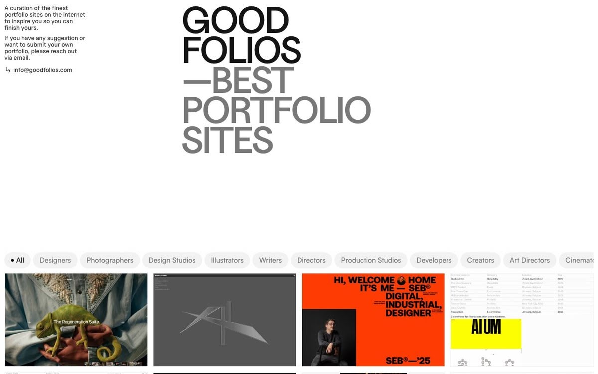 Screenshot of GoodFolios