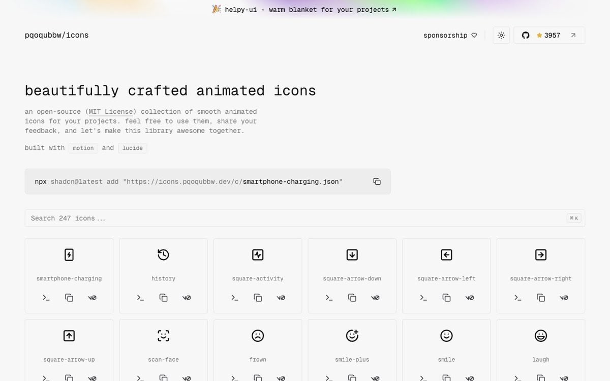 Screenshot of pqoqubbw/icons