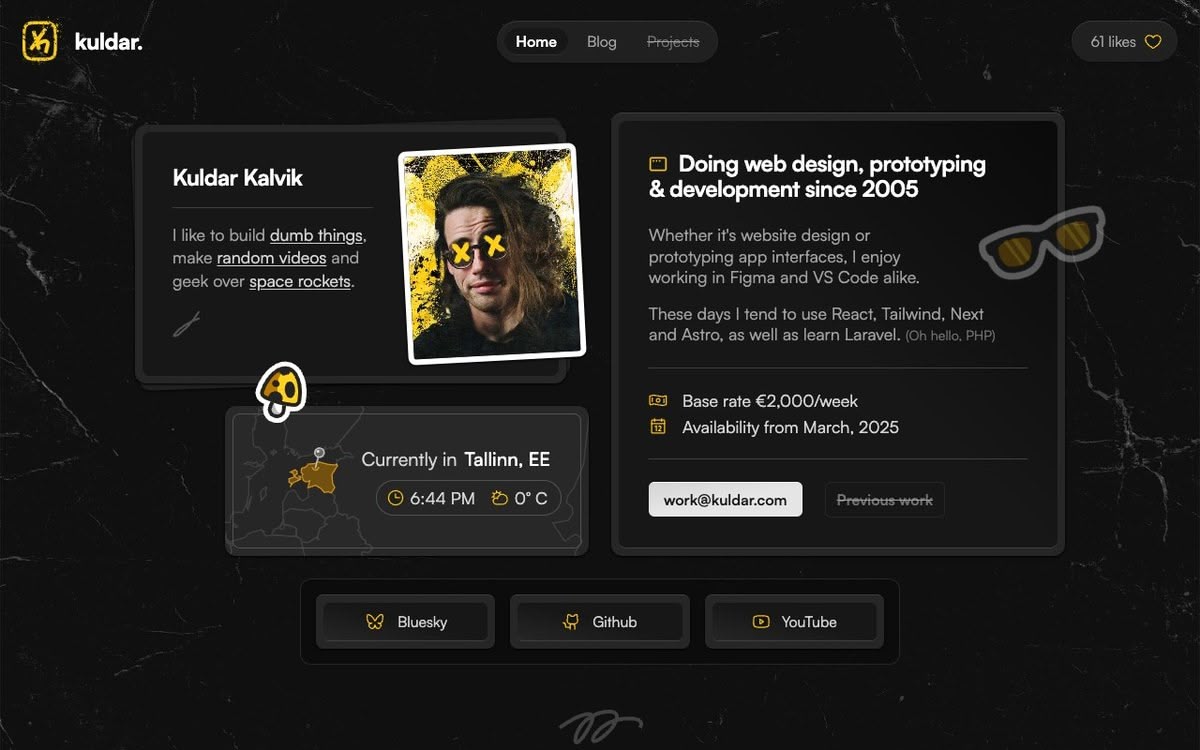 Screenshot of Kuldar Kalvik