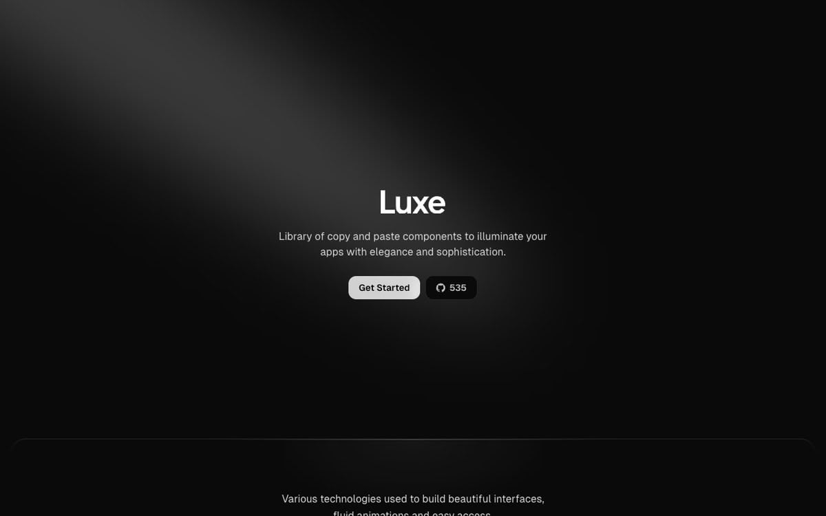 Screenshot of Luxe