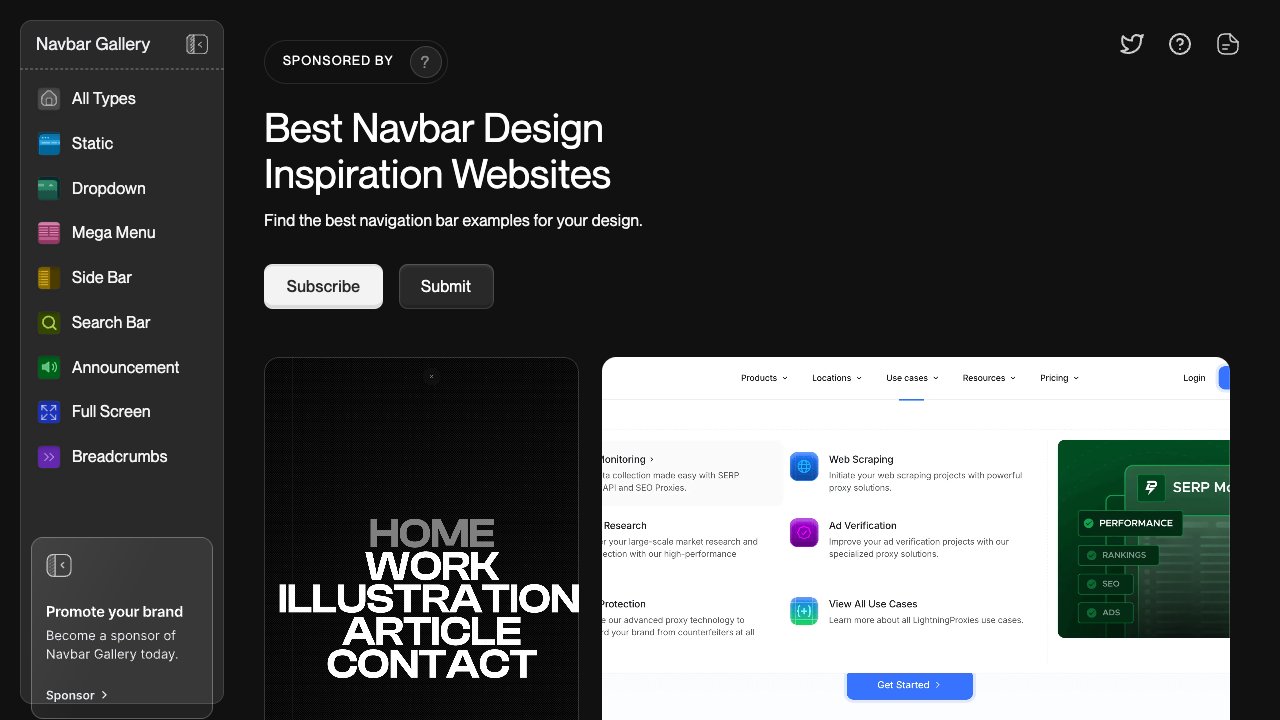 Navbar Gallery