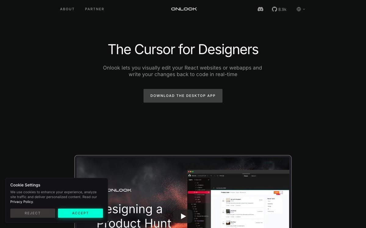 Screenshot of Onlook