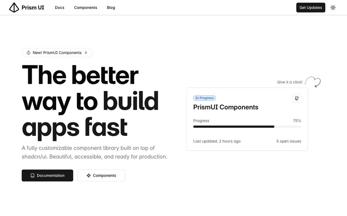 Screenshot of Prism UI