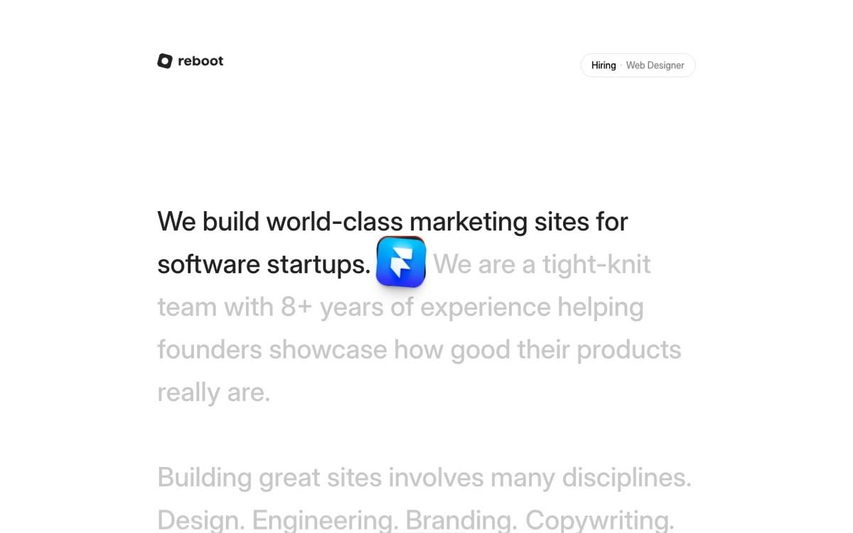Screenshot of reboot
