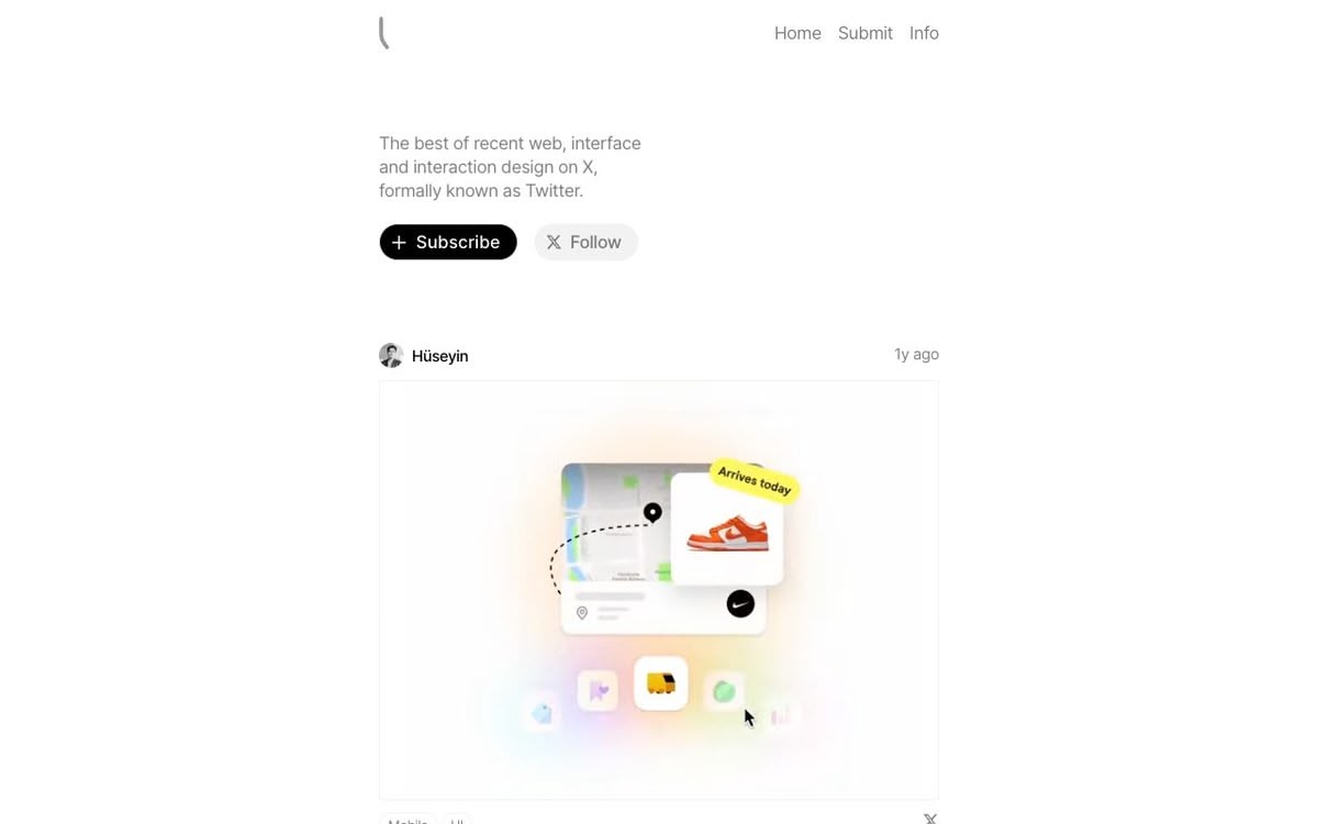 Screenshot of Recent Design