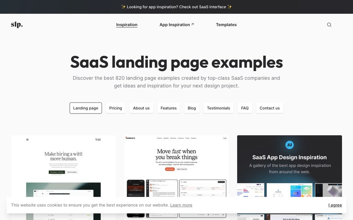 Screenshot of SaaS Landing Page