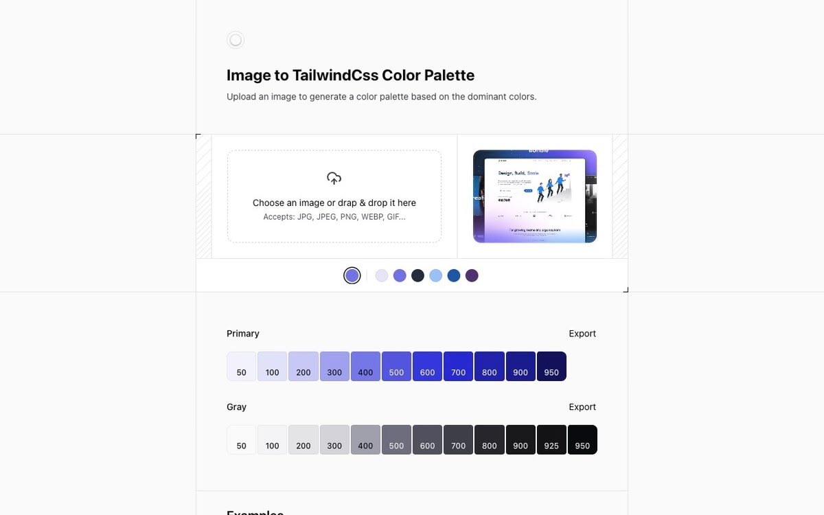Screenshot of Image Palette Generator
