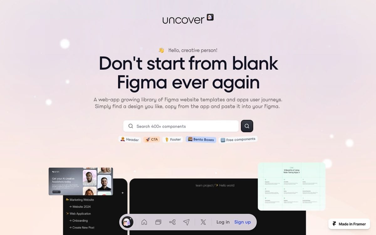 Screenshot of uncoverLAB
